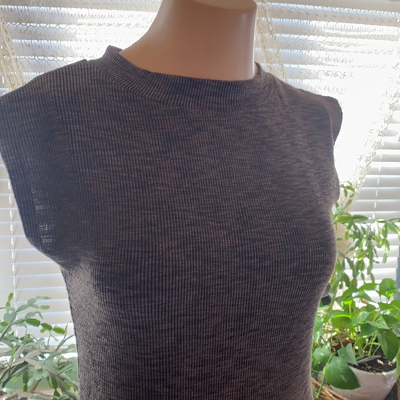 Joyfolie Mia joy dress gray waffle knit sleeveless handkerchief style LG - Picture 13 of 14